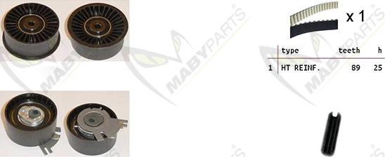 Mabyparts OBK010276 - Комплект ременя ГРМ autozip.com.ua