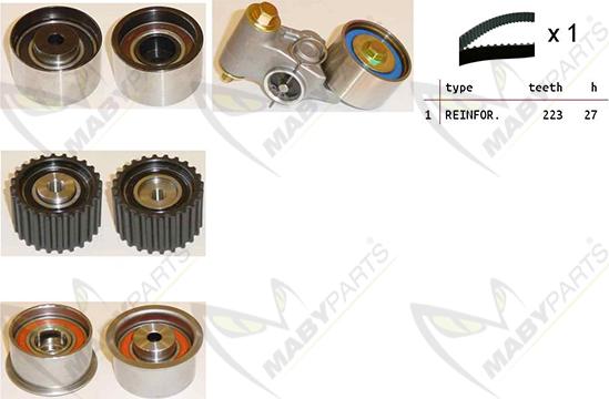 Mabyparts OBK010272 - Комплект ременя ГРМ autozip.com.ua