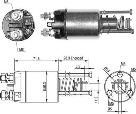 Magneti Marelli 940113050498 - Тягове реле, стартер autozip.com.ua