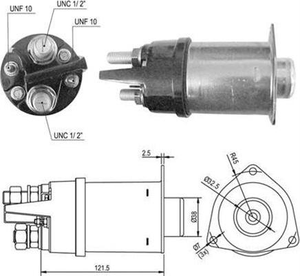 Magneti Marelli 940113050493 - Тягове реле, стартер autozip.com.ua