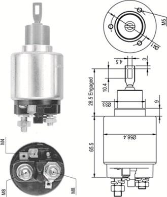 Magneti Marelli 940113050492 - Тягове реле, стартер autozip.com.ua