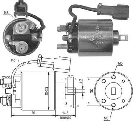 Magneti Marelli 940113050445 - Тягове реле, стартер autozip.com.ua