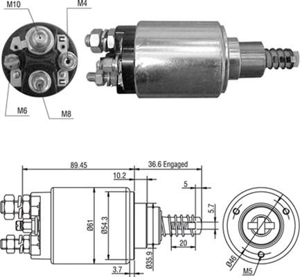 Magneti Marelli 940113050459 - Тягове реле, стартер autozip.com.ua