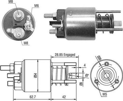 Magneti Marelli 940113050453 - Тягове реле, стартер autozip.com.ua