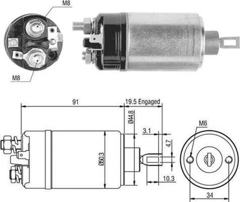 Magneti Marelli 940113050464 - Тягове реле, стартер autozip.com.ua