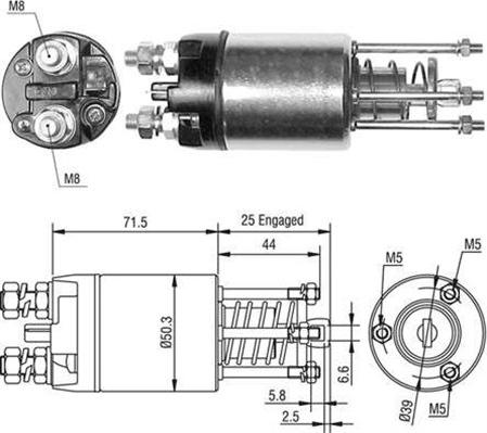 Magneti Marelli 940113050460 - Тягове реле, стартер autozip.com.ua