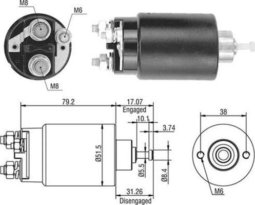 Magneti Marelli 940113050405 - Тягове реле, стартер autozip.com.ua