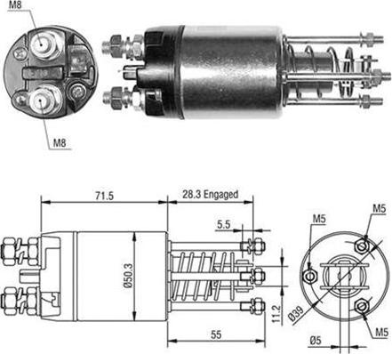 Magneti Marelli 940113050489 - Тягове реле, стартер autozip.com.ua