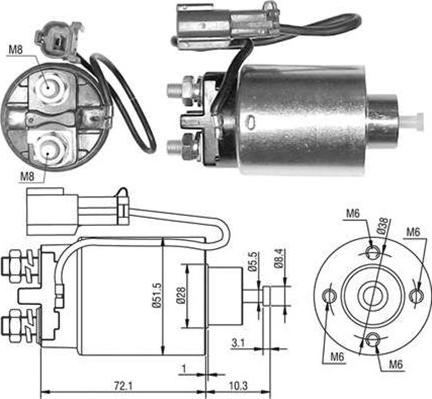 Magneti Marelli 940113050482 - Тягове реле, стартер autozip.com.ua