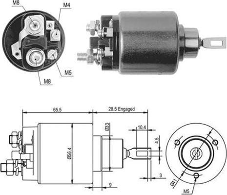 Magneti Marelli 940113050434 - Тягове реле, стартер autozip.com.ua