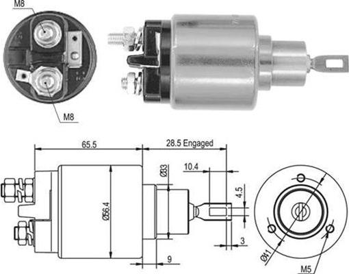 Magneti Marelli 940113050435 - Тягове реле, стартер autozip.com.ua