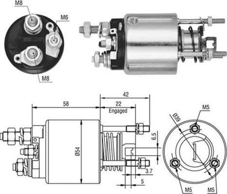 Magneti Marelli 940113050436 - Тягове реле, стартер autozip.com.ua