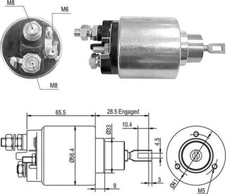 Magneti Marelli 940113050429 - Тягове реле, стартер autozip.com.ua