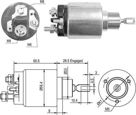 Magneti Marelli 940113050428 - Тягове реле, стартер autozip.com.ua