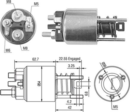 Magneti Marelli 940113050423 - Тягове реле, стартер autozip.com.ua