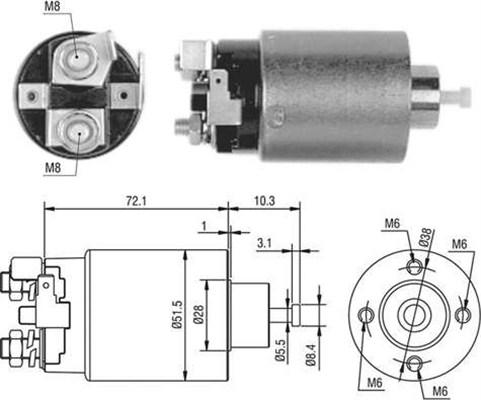 Magneti Marelli 940113050476 - Тягове реле, стартер autozip.com.ua