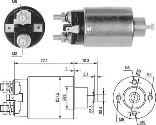 Magneti Marelli 940113050477 - Тягове реле, стартер autozip.com.ua