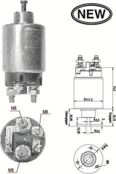 Magneti Marelli 940113050548 - Тягове реле, стартер autozip.com.ua