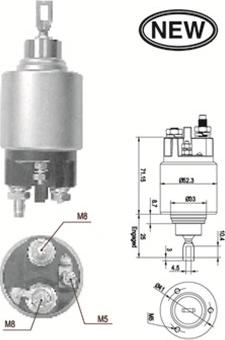 Magneti Marelli 940113050554 - Тягове реле, стартер autozip.com.ua