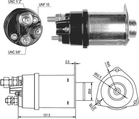 Magneti Marelli 940113050509 - Тягове реле, стартер autozip.com.ua