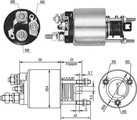 Magneti Marelli 940113050526 - Тягове реле, стартер autozip.com.ua