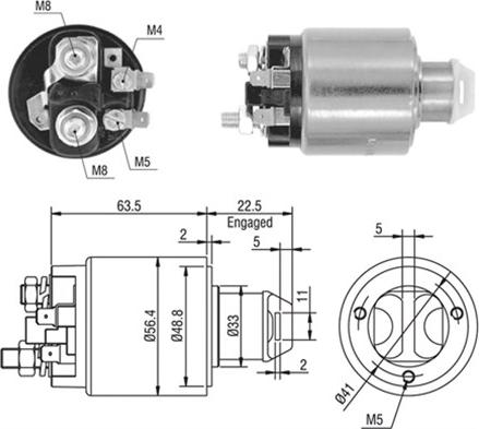 Magneti Marelli 940113050044 - Тягове реле, стартер autozip.com.ua