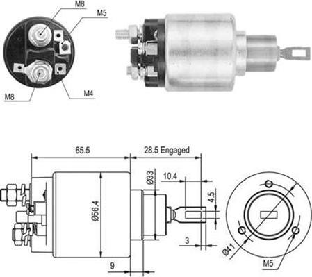 Magneti Marelli 940113050047 - Тягове реле, стартер autozip.com.ua