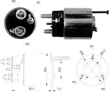 Magneti Marelli 940113050065 - Тягове реле, стартер autozip.com.ua