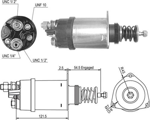 Magneti Marelli 940113050006 - Тягове реле, стартер autozip.com.ua