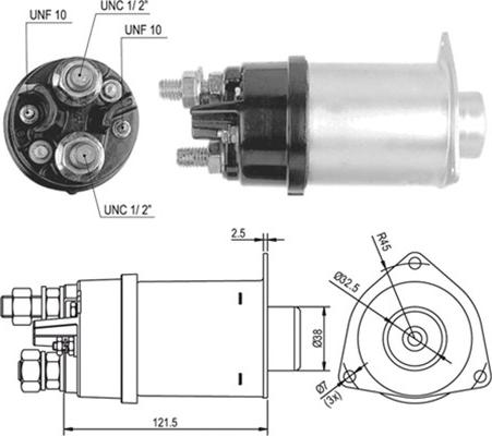 Magneti Marelli 940113050032 - Тягове реле, стартер autozip.com.ua