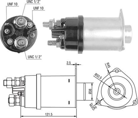 Magneti Marelli 940113050037 - Тягове реле, стартер autozip.com.ua