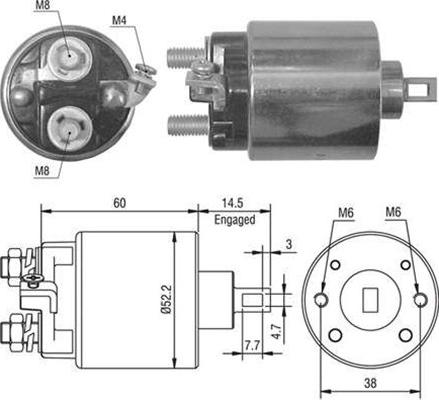 Magneti Marelli 940113050022 - Тягове реле, стартер autozip.com.ua