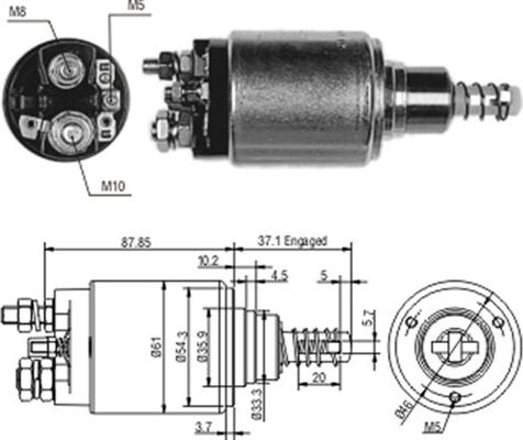 Magneti Marelli 940113050193 - Тягове реле, стартер autozip.com.ua