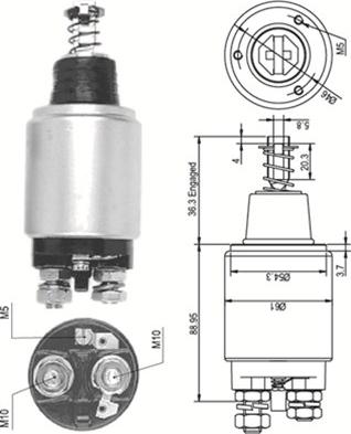 Magneti Marelli 940113050101 - Тягове реле, стартер autozip.com.ua