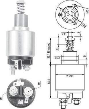 Magneti Marelli 940113050129 - Тягове реле, стартер autozip.com.ua