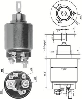 Magneti Marelli 940113050124 - Тягове реле, стартер autozip.com.ua