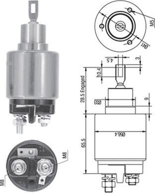 Magneti Marelli 940113050128 - Тягове реле, стартер autozip.com.ua