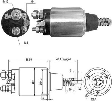 Magneti Marelli 940113050390 - Тягове реле, стартер autozip.com.ua