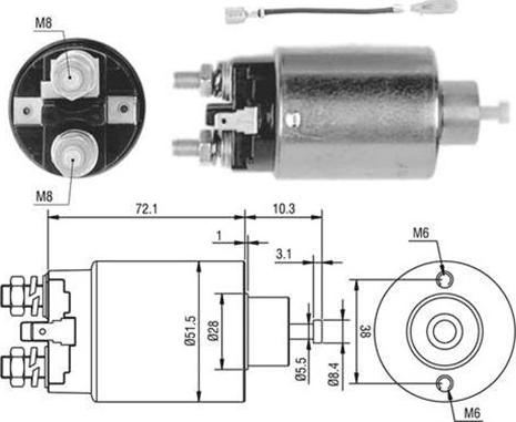 Magneti Marelli 940113050398 - Тягове реле, стартер autozip.com.ua