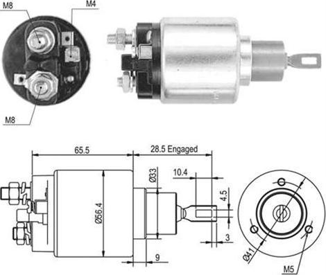 Magneti Marelli 940113050392 - Тягове реле, стартер autozip.com.ua