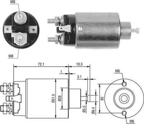 Magneti Marelli 940113050397 - Тягове реле, стартер autozip.com.ua