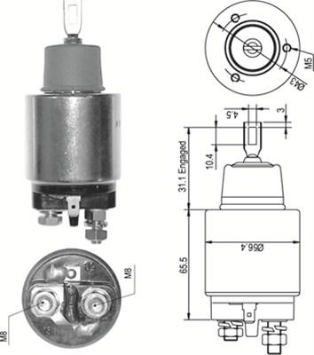 Magneti Marelli 940113050346 - Тягове реле, стартер autozip.com.ua