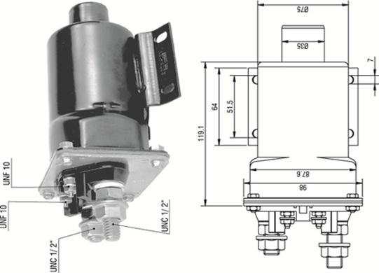 Magneti Marelli 940113050341 - Тягове реле, стартер autozip.com.ua