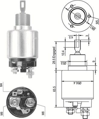 Magneti Marelli 940113050342 - Тягове реле, стартер autozip.com.ua