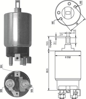 Magneti Marelli 940113050351 - Тягове реле, стартер autozip.com.ua