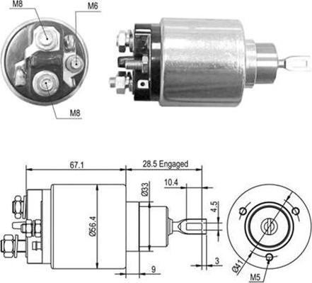 Magneti Marelli 940113050361 - Тягове реле, стартер autozip.com.ua