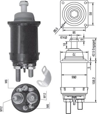 Magneti Marelli 940113050314 - Тягове реле, стартер autozip.com.ua