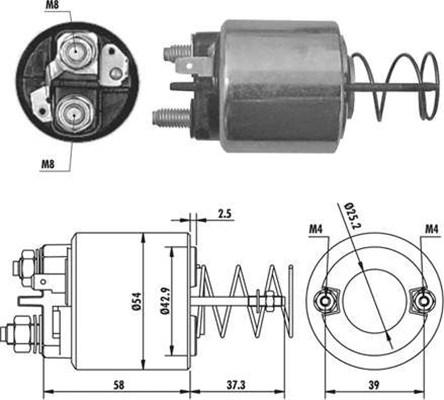 Magneti Marelli 940113050386 - Тягове реле, стартер autozip.com.ua