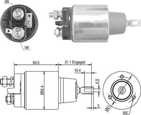 Magneti Marelli 940113050380 - Тягове реле, стартер autozip.com.ua