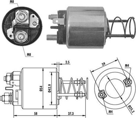 Magneti Marelli 940113050383 - Тягове реле, стартер autozip.com.ua